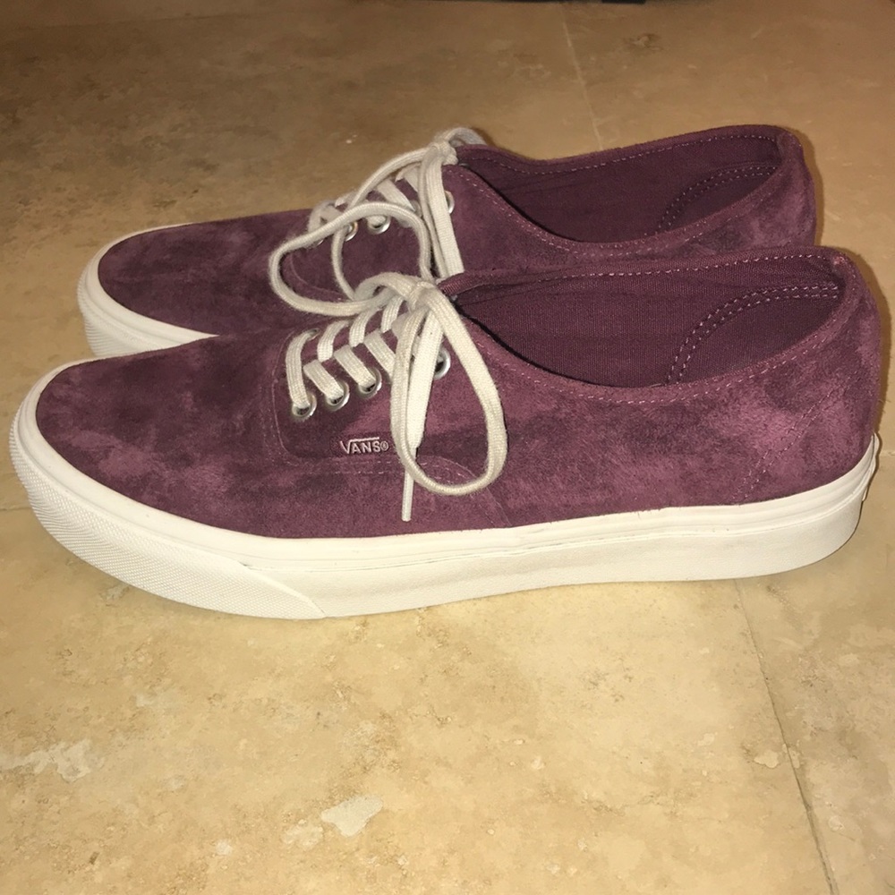 Purple/ Burgundy Suede Vans